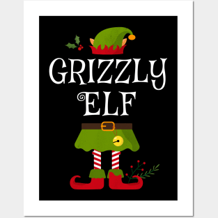 Grizzly Elf Shirt , Family Matching Group Christmas Shirt, Matching T Shirt for Family, Family Reunion Shirts Posters and Art